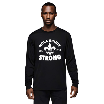 Adult NOLA Spirit Strong Long Sleeve T-Shirt - Mardi Gras Apparel - Adult, New Orleans, NOLA Spirit - Tee - Shirt