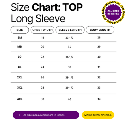 Adult NOLA Spirit Strong Long Sleeve T-Shirt - Mardi Gras Apparel - Adult, New Orleans, NOLA Spirit - Tee - Shirt