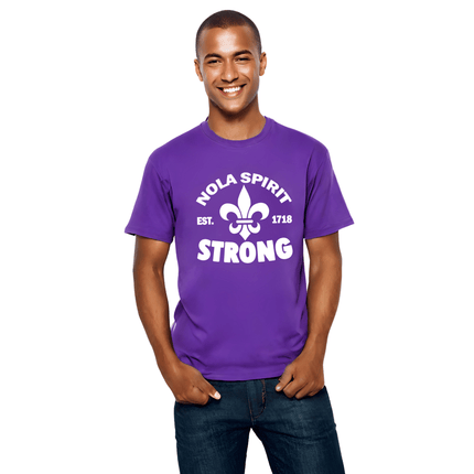 Adult NOLA Spirit Strong T-Shirt - Mardi Gras Apparel - Adult, New Orleans, NOLA Spirit - Tee - Shirt