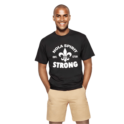 Adult NOLA Spirit Strong T-Shirt - Mardi Gras Apparel - Adult, New Orleans, NOLA Spirit - Tee - Shirt