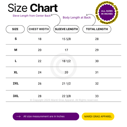 Adult Unisex Mardi Gras Vintage 2025 Tee - Shirt - Mardi Gras Apparel - 100% Cotton, 3 for 10, Adult - Tee - Shirt