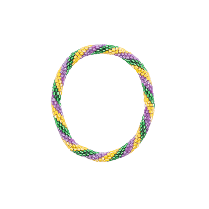 Mardi Gras Handwoven Beaded Bracelet - Mardi Gras Apparel - Accessories, Adult, Hair Bow - Bracelets