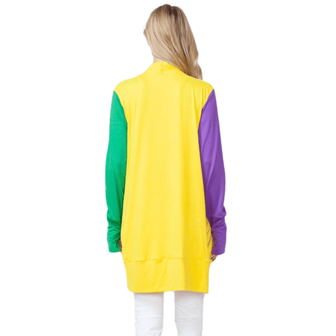 Mardi Gras Midi Cardigan with Thumb Hole - Mardi Gras Apparel - Adult, Cardigan, Ladies - Cardigan