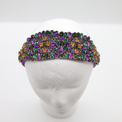 Mardi Gras Purple Gemstone Rhinestone Headband - Mardi Gras Apparel - Accessories, Headbands, Mardi Gras - Headband