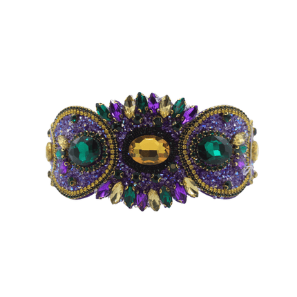 Mardi Gras Purple Jeweled Rhinestone Headband - Mardi Gras Apparel - Accessories, Headbands, Mardi Gras - Headband