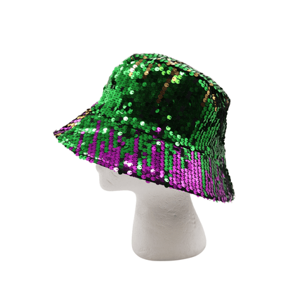 Mardi Gras Sequin Bucket Hat - Mardi Gras Apparel - Accessories, Adult, beanie - Hats