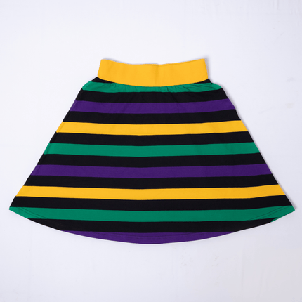 Mardi Gras Striped Hoodie & Skirt Set - Mardi Gras Apparel - Adult, Ladies, Long Sleeve - Outfit Sets