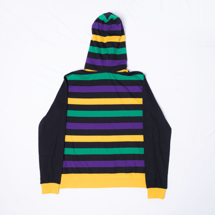 Mardi Gras Striped Hoodie & Skirt Set - Mardi Gras Apparel - Adult, Ladies, Long Sleeve - Outfit Sets