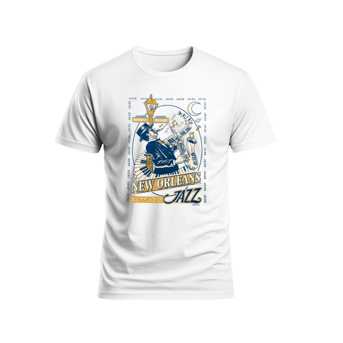 New Orleans Birthplace of Jazz Graphic T-Shirt Unisex - Mardi Gras Apparel - new orleans tshirt, Short Sleeve, - Tee - Shirt