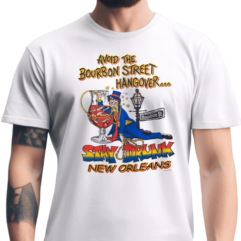 New Orleans Stay Drunk Louisiana T-Shirt Unisex - Mardi Gras Apparel - new orleans tshirt, Short Sleeve, - Tee - Shirt