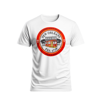 New Orleans Streetcar Est. 1718 T-Shirt Unisex - Mardi Gras Apparel - new orleans tshirt, Short Sleeve, - Tee - Shirt