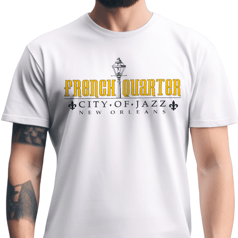 New OrleansFrench Quarter City of Jazz New Orleans T-Shirt Unisex - Mardi Gras Apparel - new orleans tshirt, Short Sleeve, - Tee - Shirt