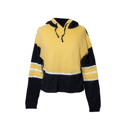 Women’s Black & Gold Crop Hoodie - Mardi Gras Apparel - Black & Gold, Ladies, - Hoodie