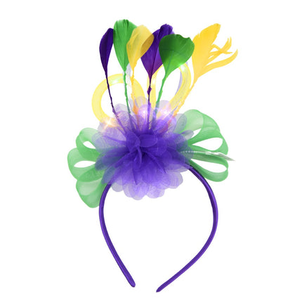 Mardi Gras Feather Headbands - Mardi Gras Apparel - Accessories, Adult, Ladies - 
